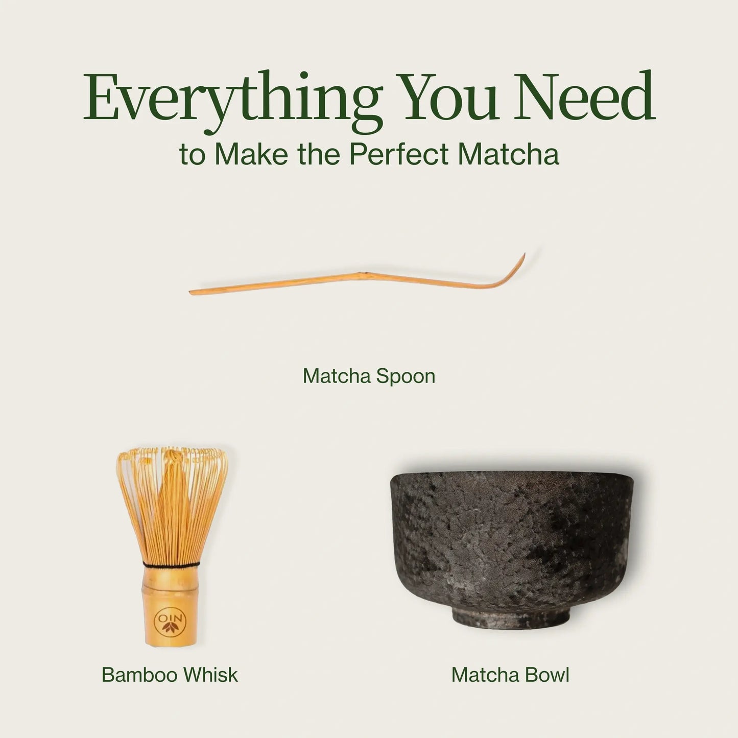 Matcha-Adventskalender 2025 mit Besen, Chawan und Chashaku