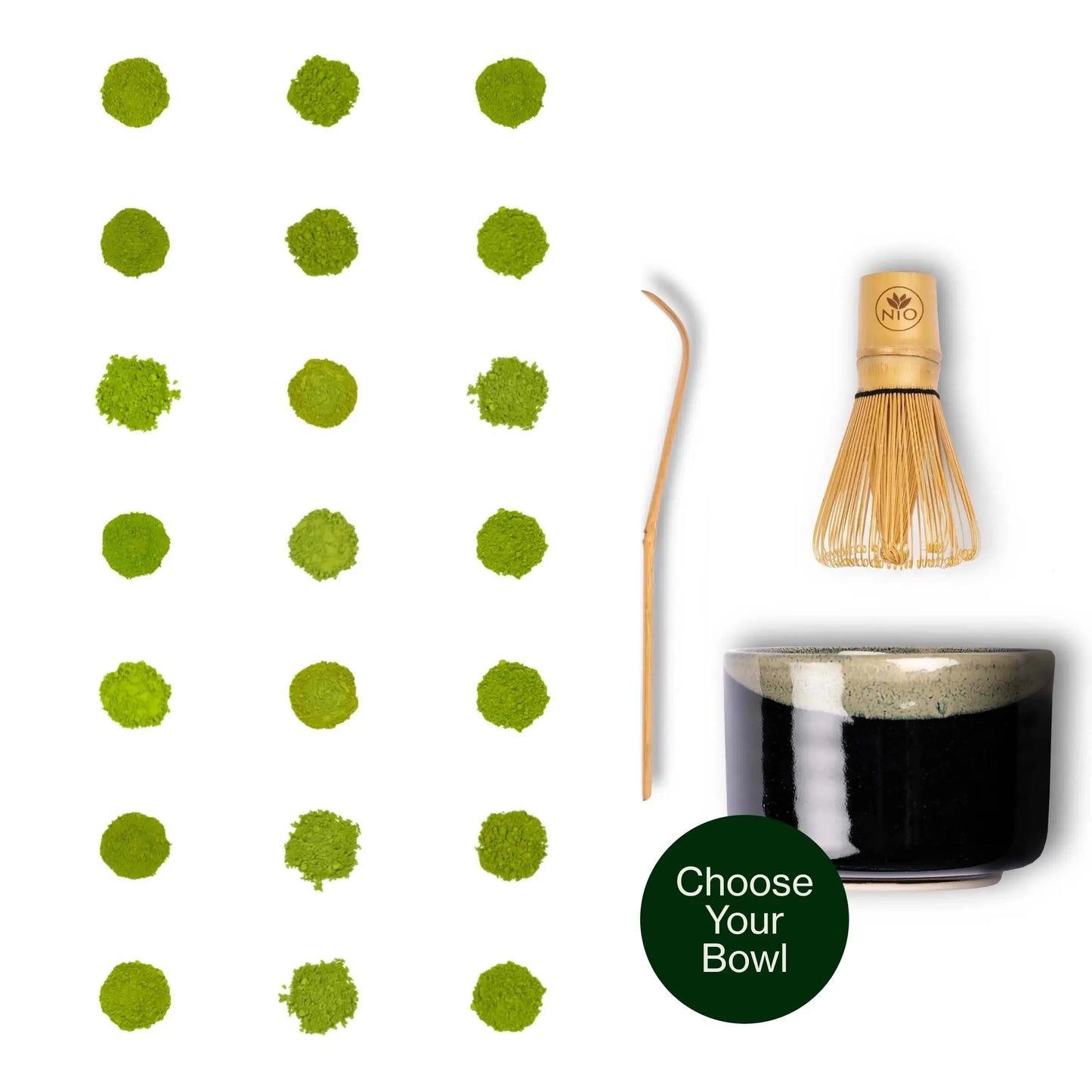 Matcha-Tee-Sampler, 21er-Pack mit Matcha-Schneebesen und Matcha-Schale