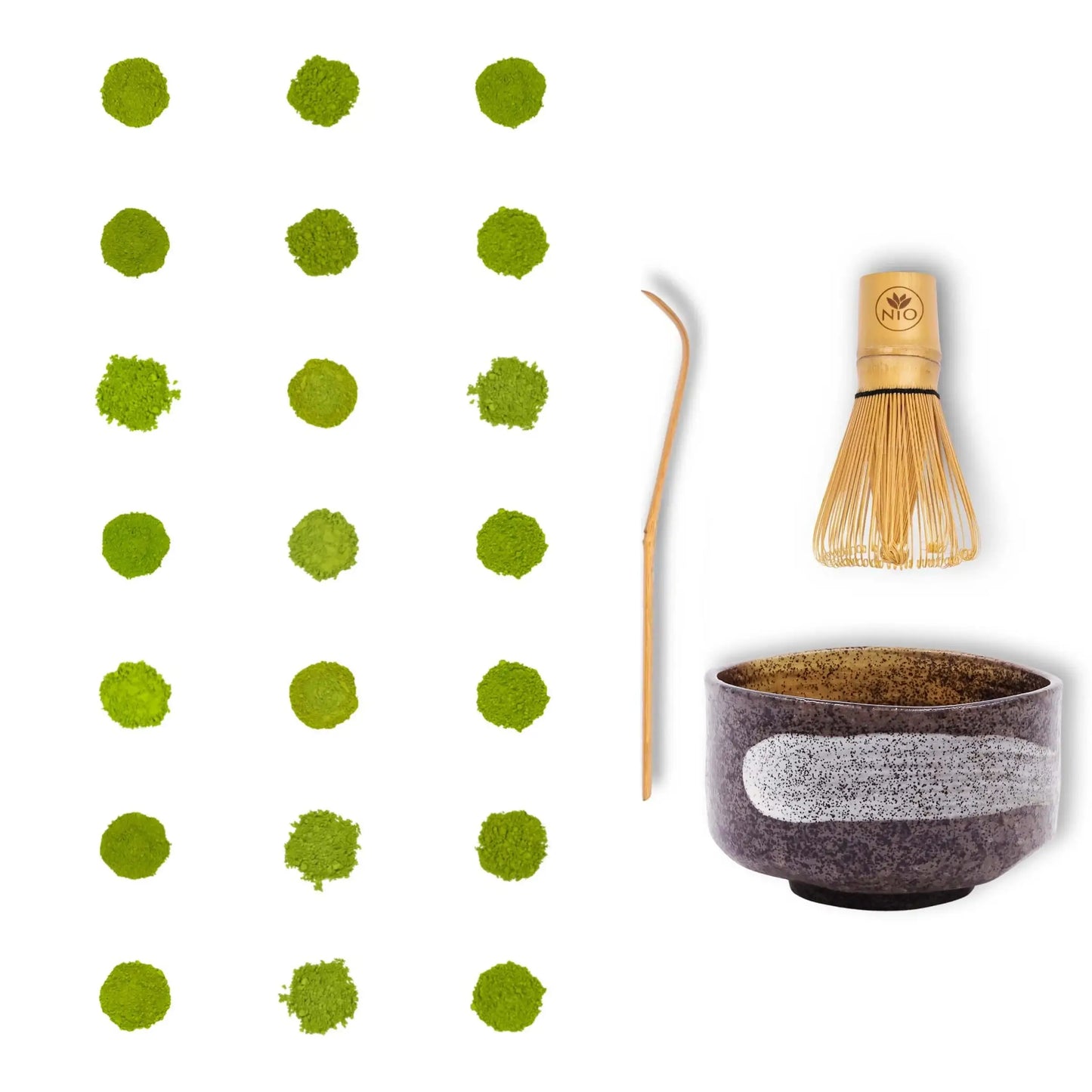 Matcha-Tee-Sampler, 21er-Pack mit Matcha-Schneebesen und Matcha-Schale