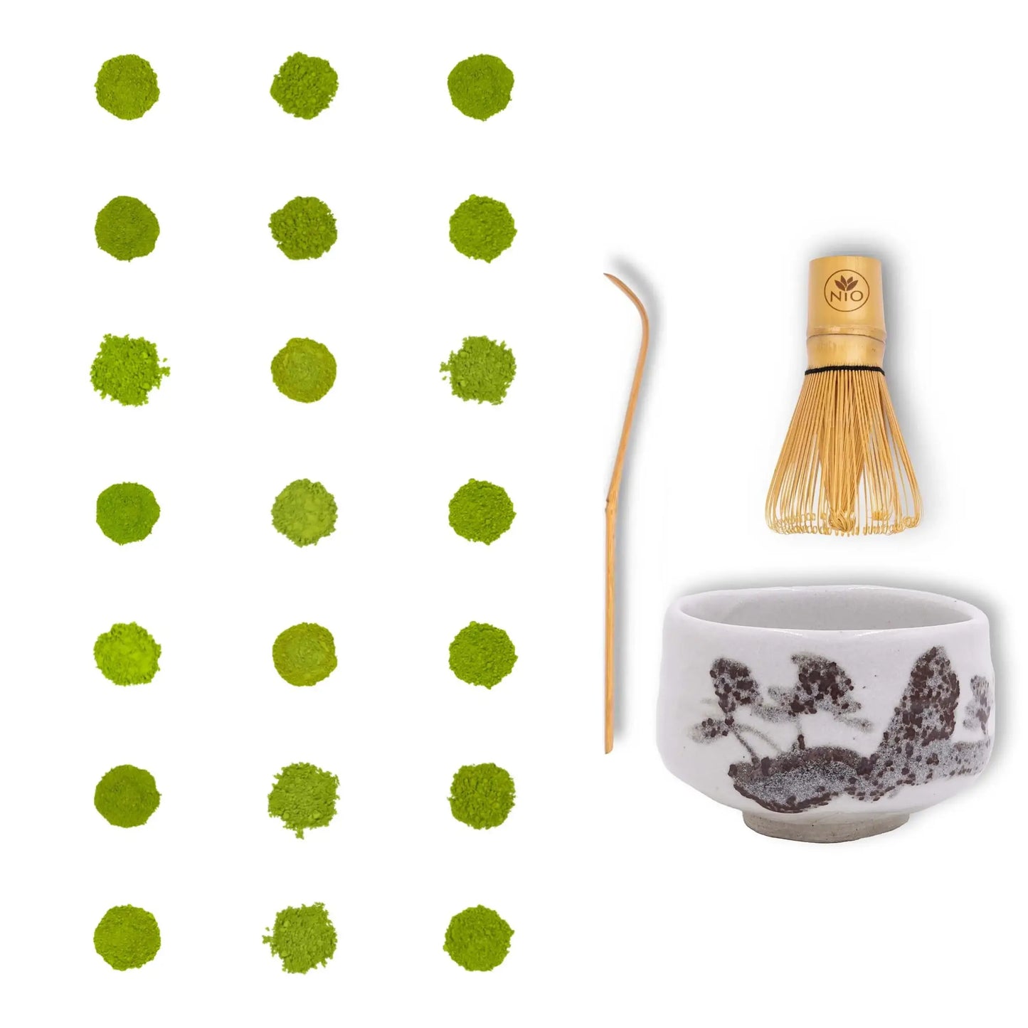 Matcha-Tee-Sampler, 21er-Pack mit Matcha-Schneebesen und Matcha-Schale