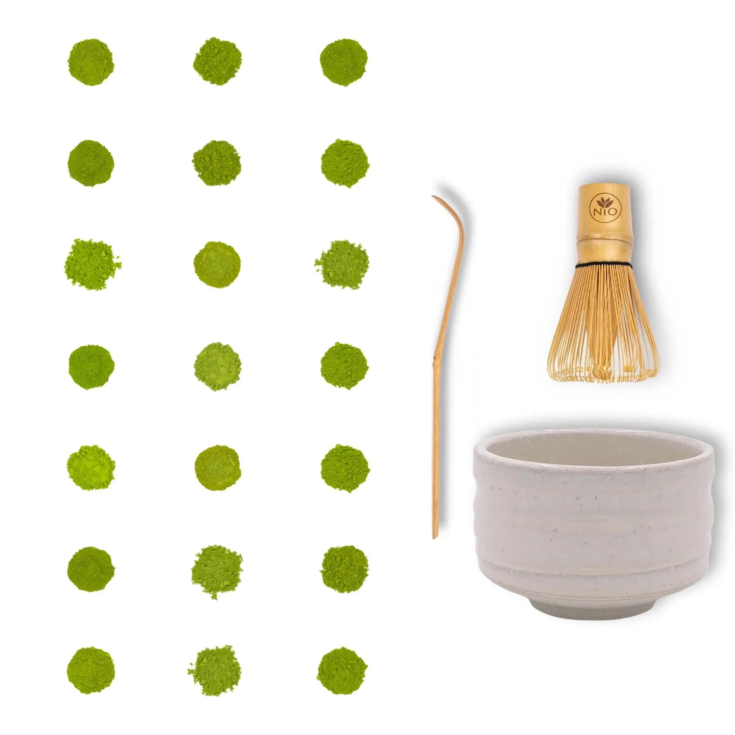 Matcha-Tee-Sampler, 21er-Pack mit Matcha-Schneebesen und Matcha-Schale