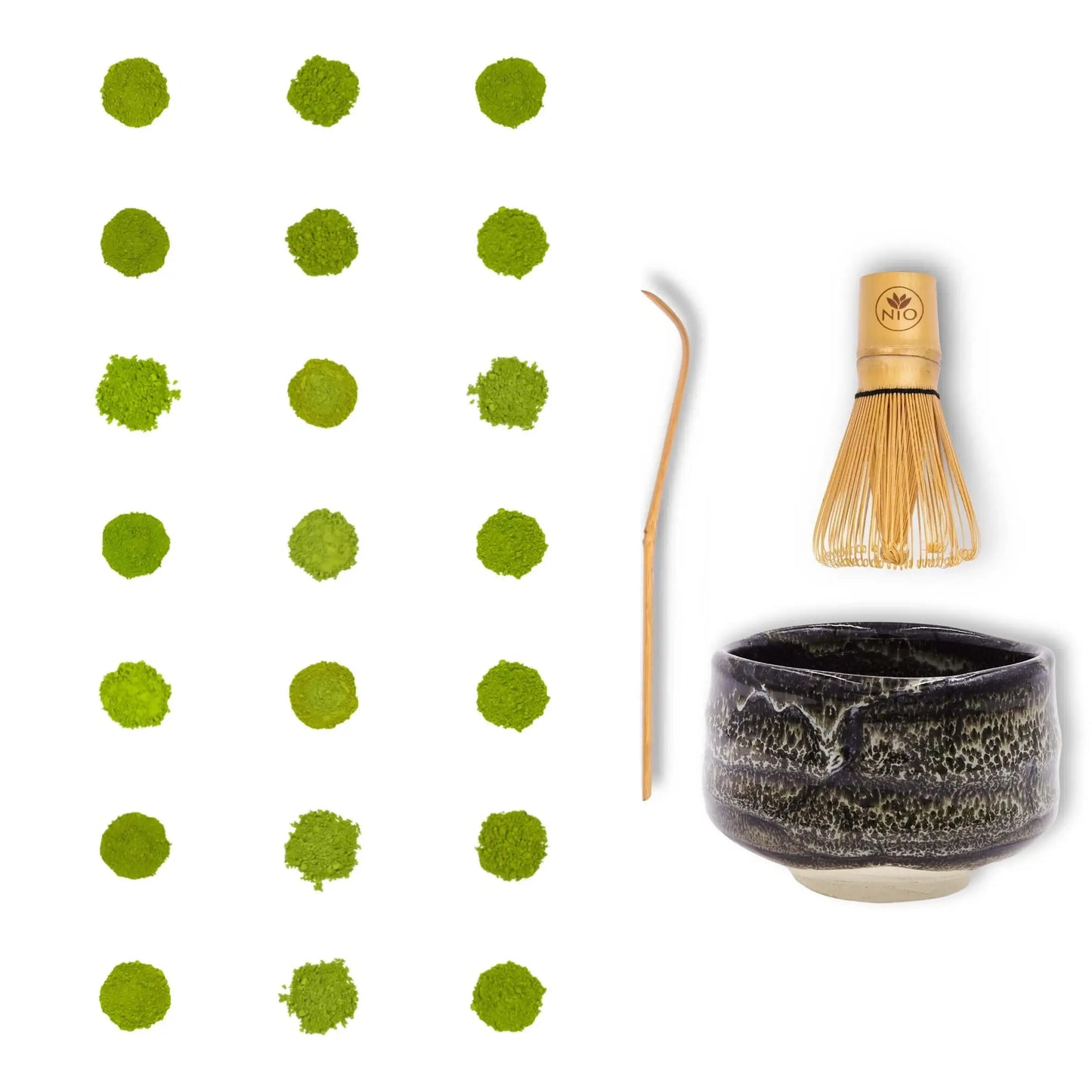 Matcha-Tee-Sampler, 21er-Pack mit Matcha-Schneebesen und Matcha-Schale