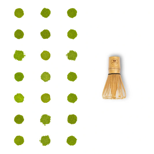 Matcha-Tee-Sampler, 21er-Pack mit Matcha-Schneebesen