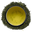 A cup of thick yellow-green gyokuro seen from above, ringed by dark shade-grown gyokuro leaves on a white background