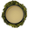 A cup of pale green karigane seen from above, ringed by gyokuro stems on a white background