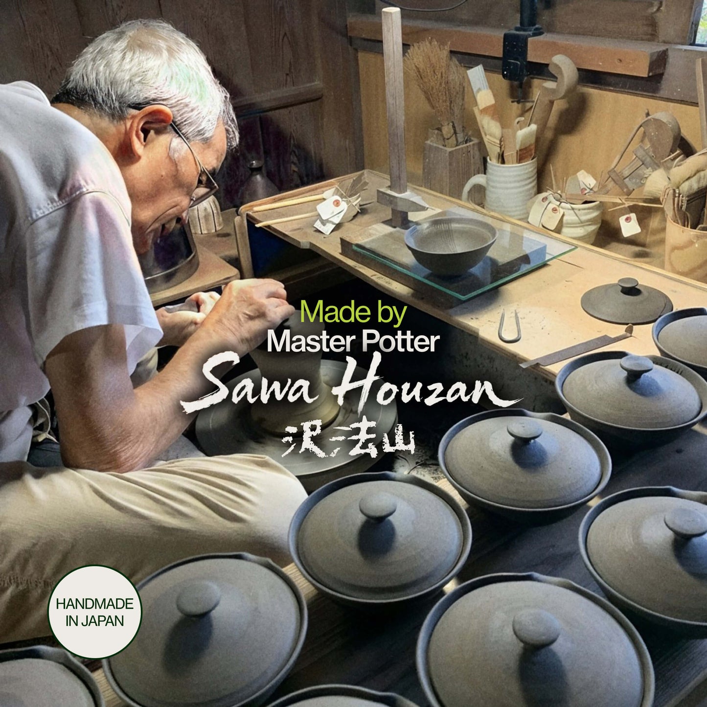 Weißes Shigaraki-Set