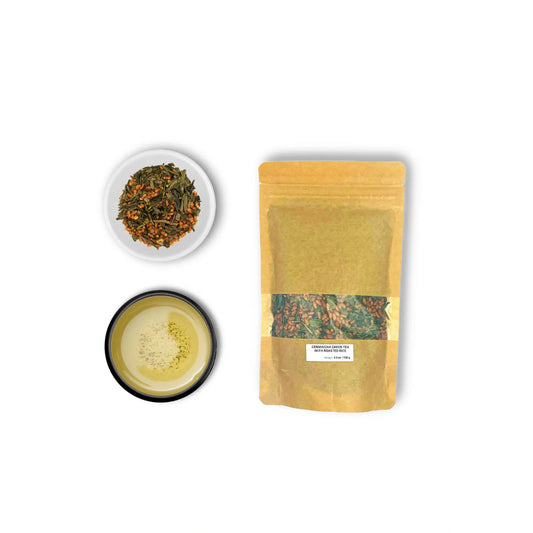 Genmaicha-Grüntee mit geröstetem Reis