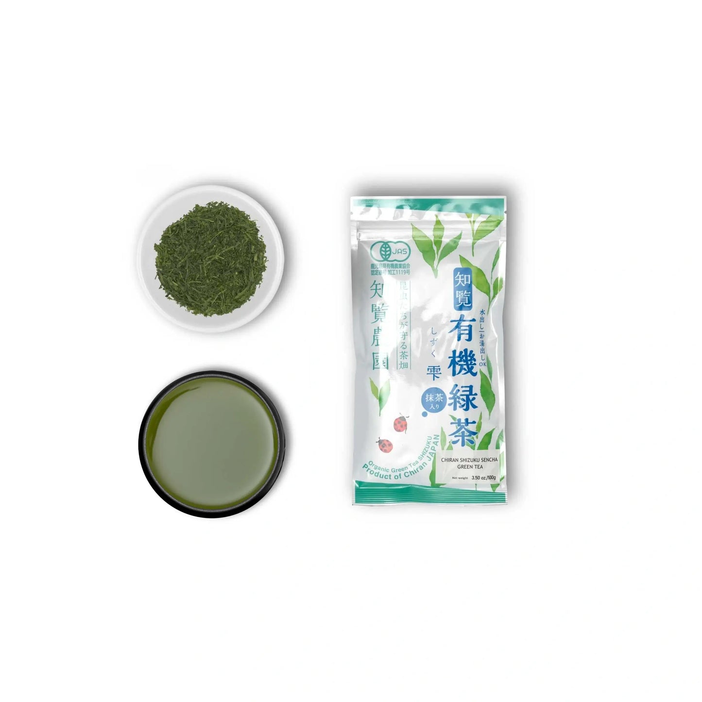 Sencha Shizuku mit Matcha-Pulver