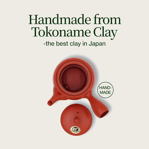 Rote Japanische Ton-Teekanne